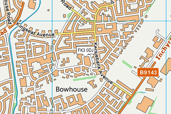 FK3 0DJ map - OS VectorMap District (Ordnance Survey)