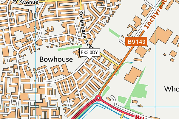 FK3 0DY map - OS VectorMap District (Ordnance Survey)