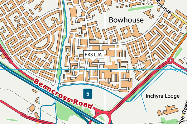 FK3 0JA map - OS VectorMap District (Ordnance Survey)