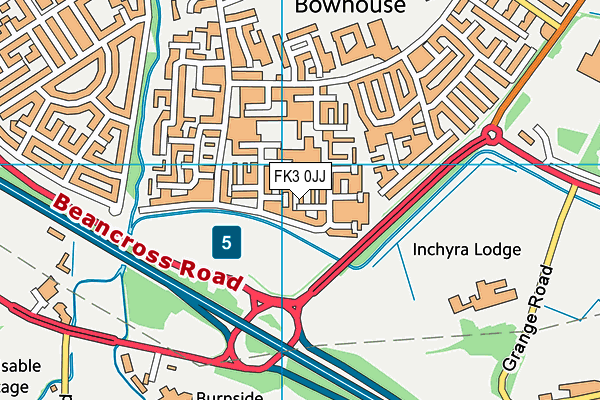 FK3 0JJ map - OS VectorMap District (Ordnance Survey)