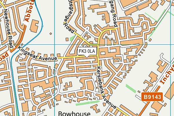 FK3 0LA map - OS VectorMap District (Ordnance Survey)