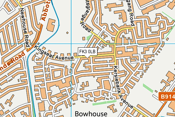 FK3 0LB map - OS VectorMap District (Ordnance Survey)