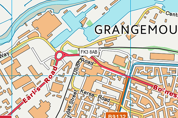 FK3 8AB map - OS VectorMap District (Ordnance Survey)