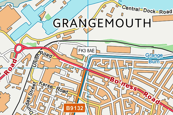 FK3 8AE map - OS VectorMap District (Ordnance Survey)