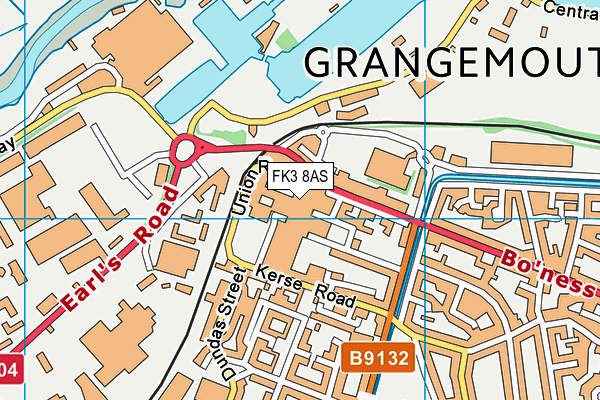 FK3 8AS map - OS VectorMap District (Ordnance Survey)