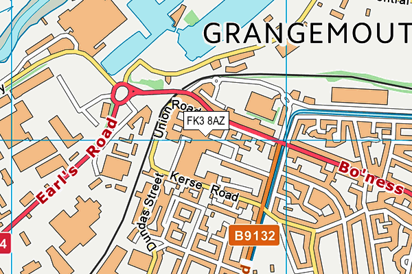 FK3 8AZ map - OS VectorMap District (Ordnance Survey)