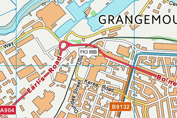 FK3 8BB map - OS VectorMap District (Ordnance Survey)