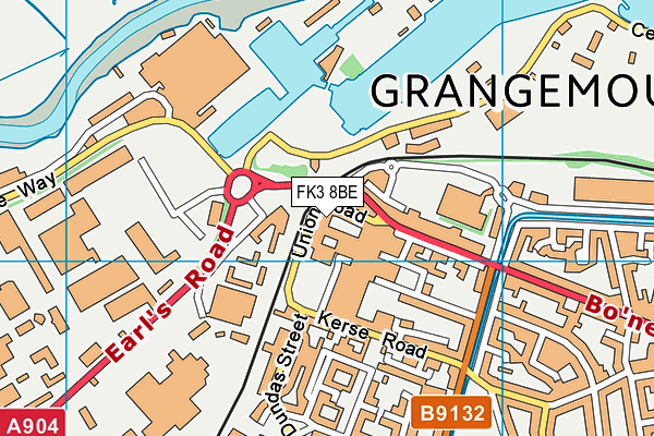 FK3 8BE map - OS VectorMap District (Ordnance Survey)