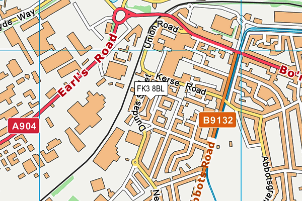 FK3 8BL map - OS VectorMap District (Ordnance Survey)
