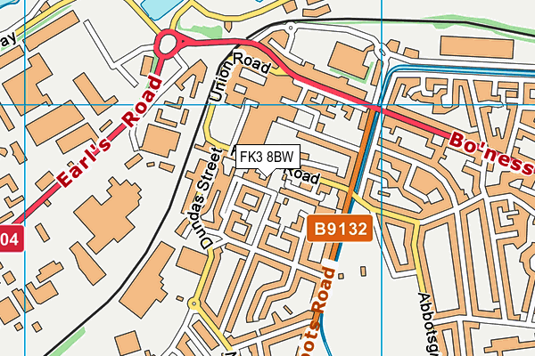 FK3 8BW map - OS VectorMap District (Ordnance Survey)