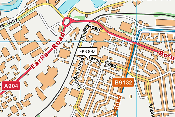 FK3 8BZ map - OS VectorMap District (Ordnance Survey)