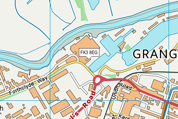 FK3 8EG map - OS VectorMap District (Ordnance Survey)