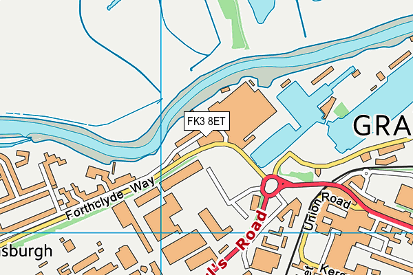 FK3 8ET map - OS VectorMap District (Ordnance Survey)