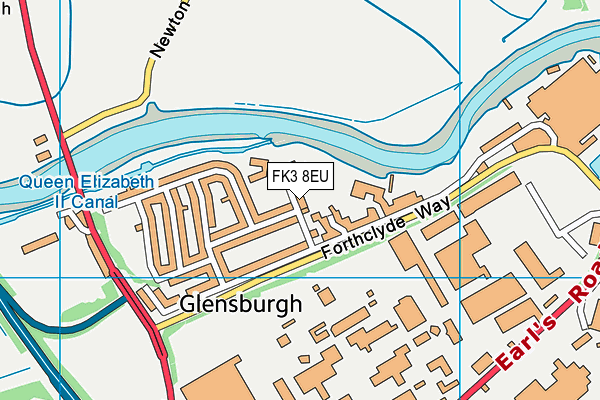 FK3 8EU map - OS VectorMap District (Ordnance Survey)