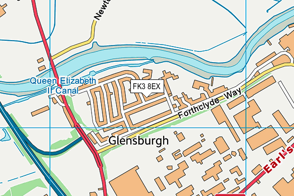 FK3 8EX map - OS VectorMap District (Ordnance Survey)