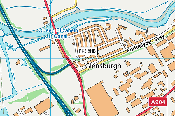 FK3 8HB map - OS VectorMap District (Ordnance Survey)