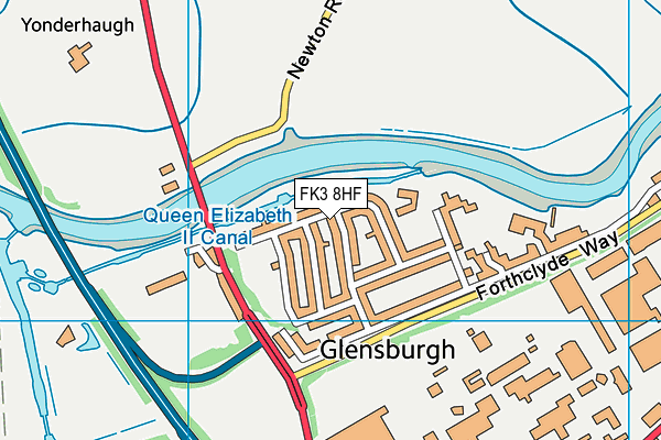 FK3 8HF map - OS VectorMap District (Ordnance Survey)