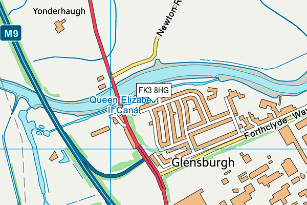 FK3 8HG map - OS VectorMap District (Ordnance Survey)