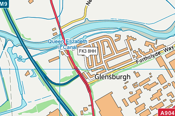 FK3 8HH map - OS VectorMap District (Ordnance Survey)