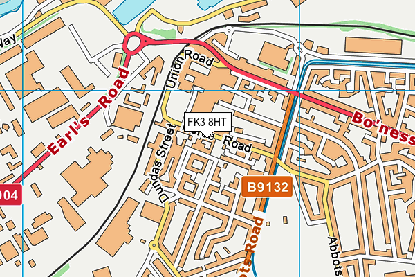 FK3 8HT map - OS VectorMap District (Ordnance Survey)