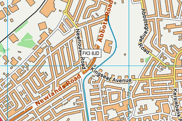 FK3 8JD map - OS VectorMap District (Ordnance Survey)