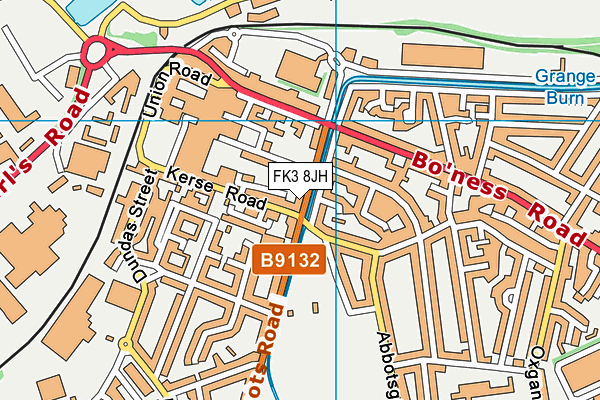 FK3 8JH map - OS VectorMap District (Ordnance Survey)