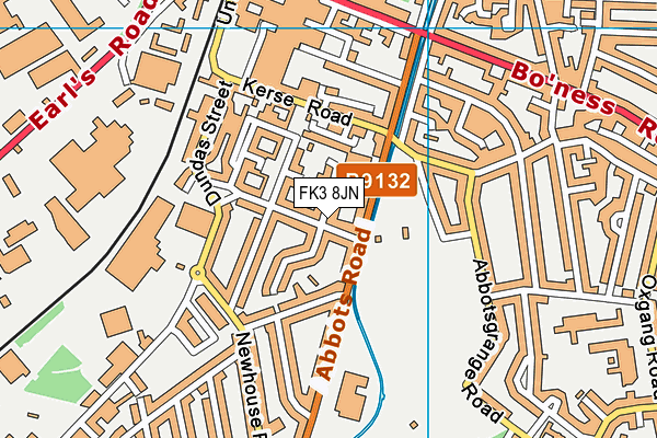 FK3 8JN map - OS VectorMap District (Ordnance Survey)