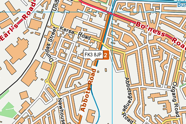 FK3 8JP map - OS VectorMap District (Ordnance Survey)