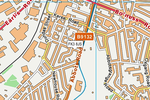 FK3 8JS map - OS VectorMap District (Ordnance Survey)
