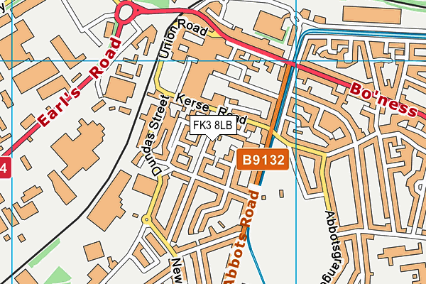 FK3 8LB map - OS VectorMap District (Ordnance Survey)