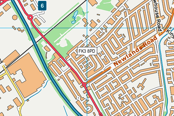 FK3 8PD map - OS VectorMap District (Ordnance Survey)