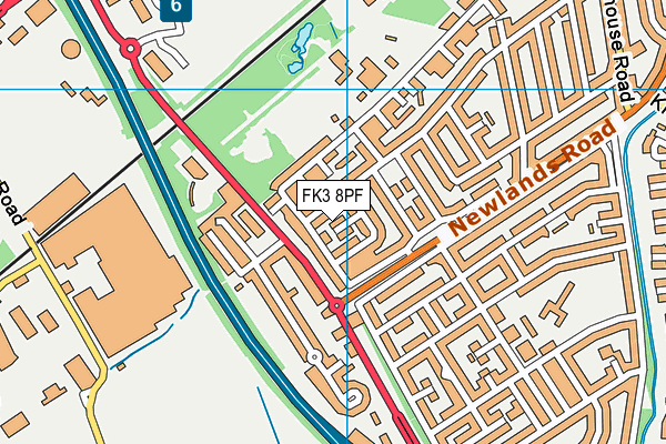 FK3 8PF map - OS VectorMap District (Ordnance Survey)