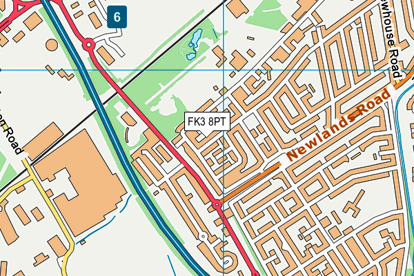 FK3 8PT map - OS VectorMap District (Ordnance Survey)