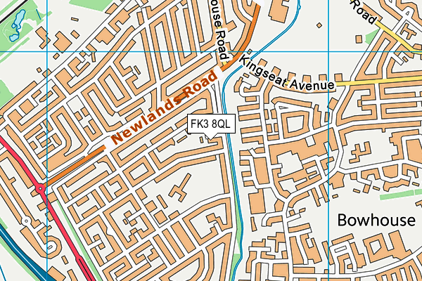 FK3 8QL map - OS VectorMap District (Ordnance Survey)