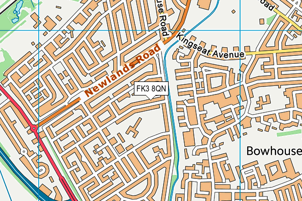 FK3 8QN map - OS VectorMap District (Ordnance Survey)
