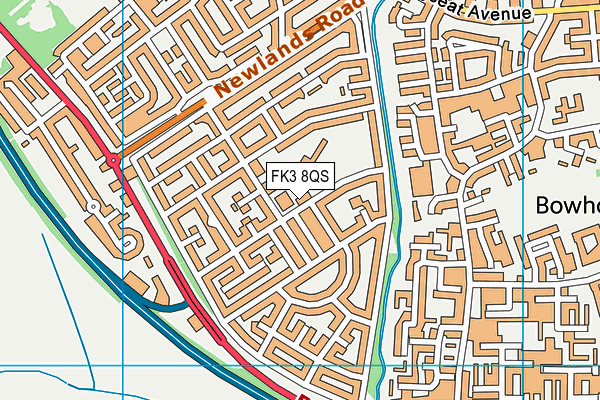 FK3 8QS map - OS VectorMap District (Ordnance Survey)