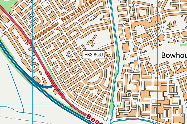 FK3 8QU map - OS VectorMap District (Ordnance Survey)