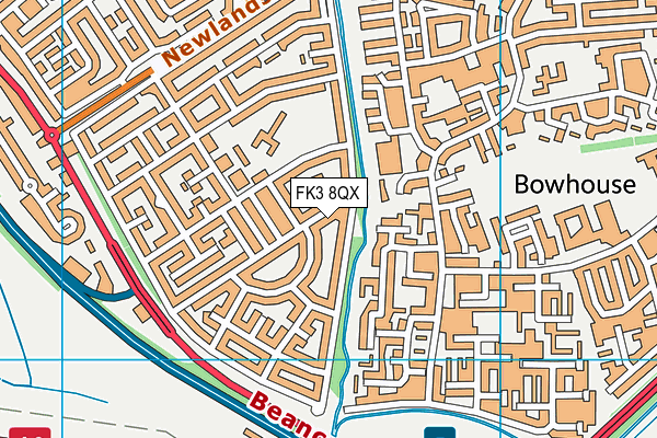 FK3 8QX map - OS VectorMap District (Ordnance Survey)