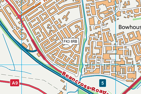 FK3 8RB map - OS VectorMap District (Ordnance Survey)