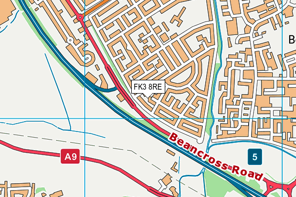 FK3 8RE map - OS VectorMap District (Ordnance Survey)