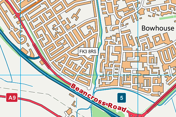 FK3 8RS map - OS VectorMap District (Ordnance Survey)