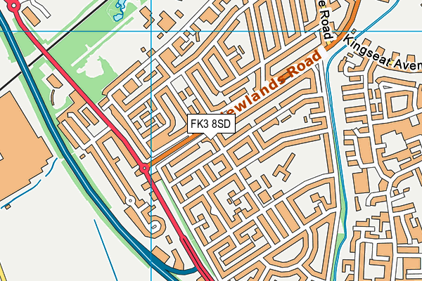 FK3 8SD map - OS VectorMap District (Ordnance Survey)