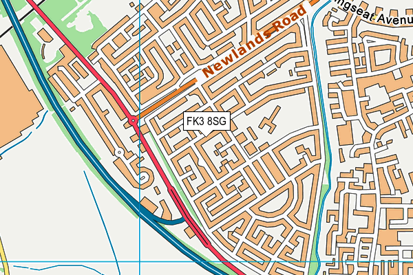 FK3 8SG map - OS VectorMap District (Ordnance Survey)