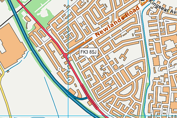 FK3 8SJ map - OS VectorMap District (Ordnance Survey)