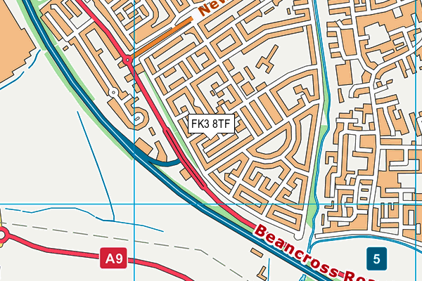 FK3 8TF map - OS VectorMap District (Ordnance Survey)