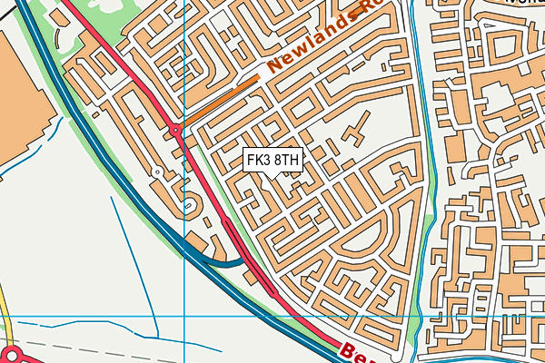 FK3 8TH map - OS VectorMap District (Ordnance Survey)