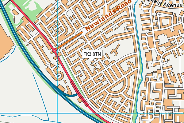 FK3 8TN map - OS VectorMap District (Ordnance Survey)