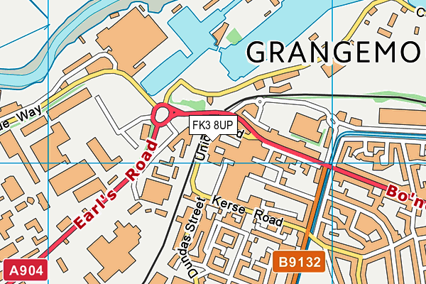 FK3 8UP map - OS VectorMap District (Ordnance Survey)