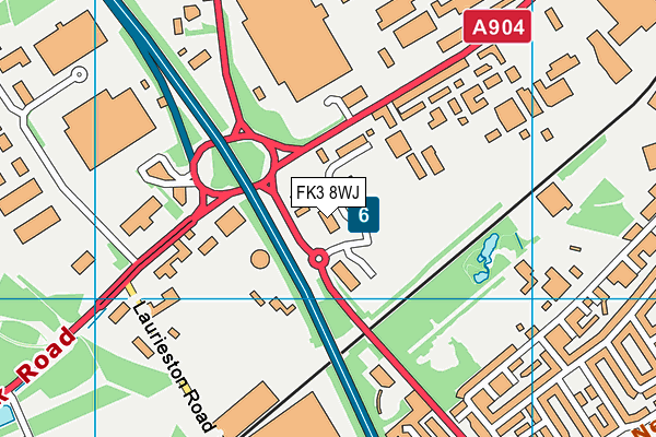 FK3 8WJ map - OS VectorMap District (Ordnance Survey)