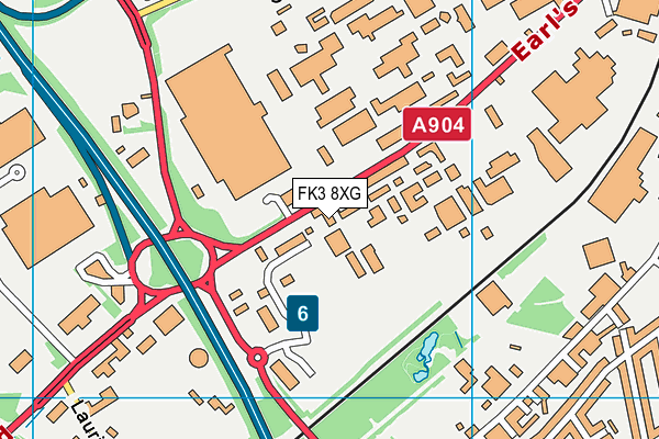 FK3 8XG map - OS VectorMap District (Ordnance Survey)